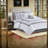 Elegant White Bedding Set, Hypoallergenic Polyester, Transitional Style For Home