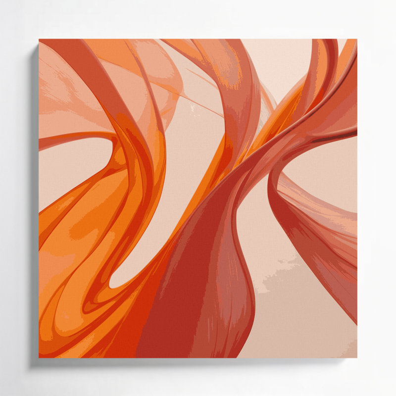 «Gradient Abstract 1», art mural sur toile beige, H 8 po x l 8 po