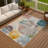 Machine Washable Indoor/Outdoor Lansford ACN2381 Circles Rug-71090980