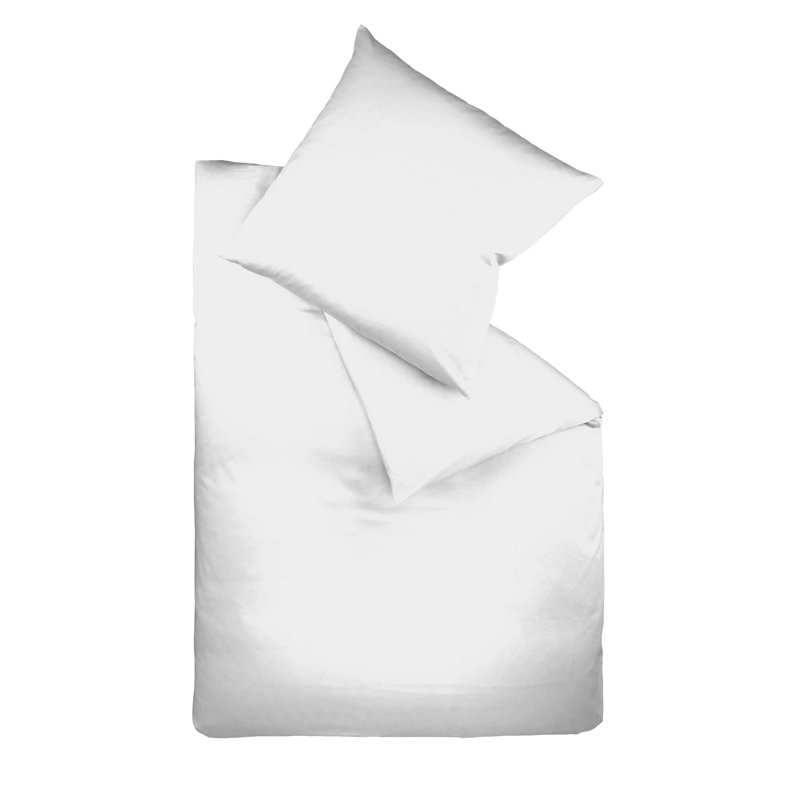 Interlock-Colours 26 TC Duvet Cover Set, Nickel, 155 x 200 cm - 1 Pillowcase (80 x 80 cm)