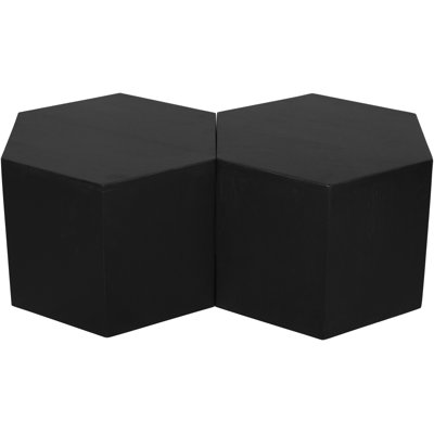 2 tables de bout en bois massif Hortensa