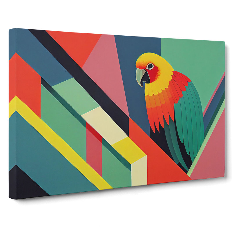 Parrot Abstract Vol.1 - Wrapped Canvas Print, 35cm H x 50cm W x 3cm D