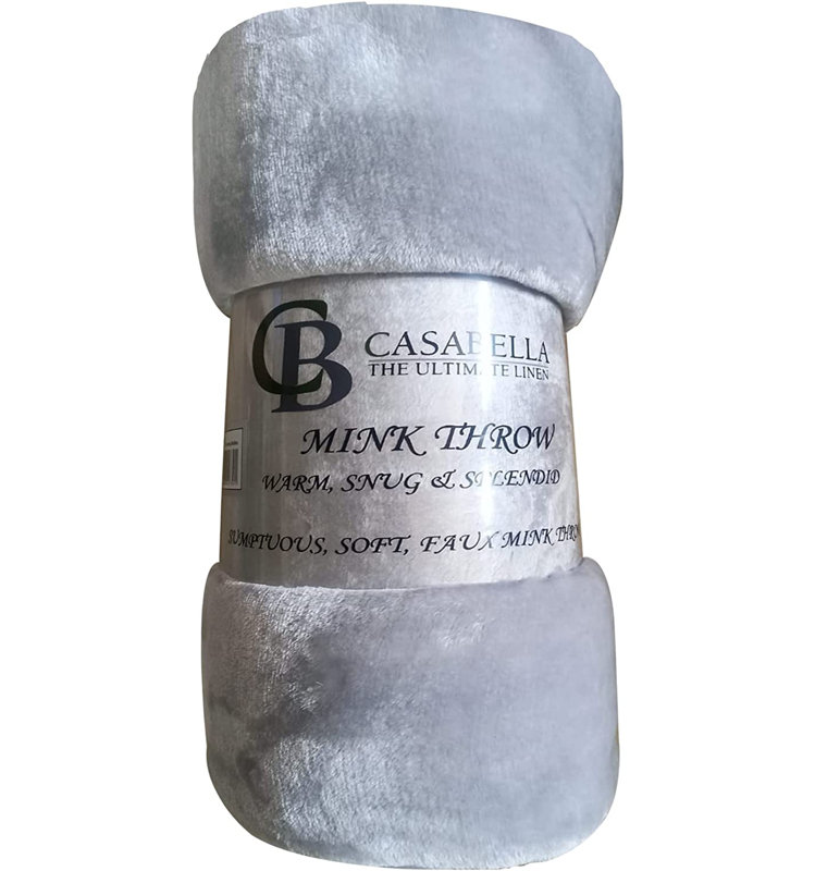 Throw Blanket, W150cm x L200cm, Silver