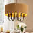 19" Farmhouse Rattan Chandelier Black Boho Chandelier  for Dining Room