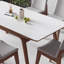 Simple table rectangulaire avec pieds en bois massif-108352874