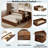 Multifunctional Daybed With Storage Drawer, Open Compartments And Hydraulic Side Table-861926404