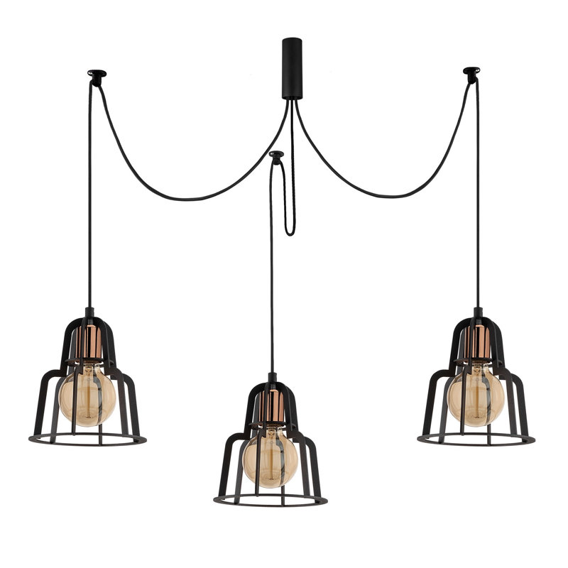 Luminaire suspendu géométrique à 3 lumières Darwen
