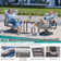 3 Piece Seating Group, Swivel Rocking Chair with 5" Olefin Cushions