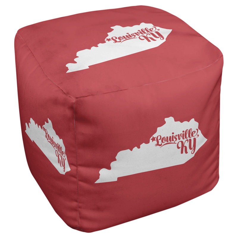 Repose-pieds cube kentucky Louisville, Rouge