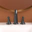2 Handle Widespread Bathroom Faucet 3 Hole, With Pop Up Drain And 2 Water Supply Lines, Matte Black