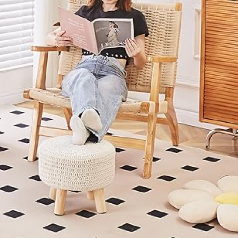 Repose-pieds 100% coton Boho