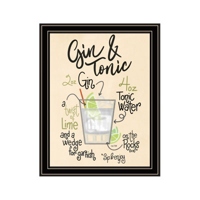 Gin & Tonic Framed Wall Art for Living Room, Home Wall Decor By House Fenway
