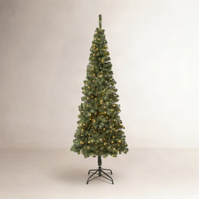 Pre-Lit Slim Spruce Christmas Tree