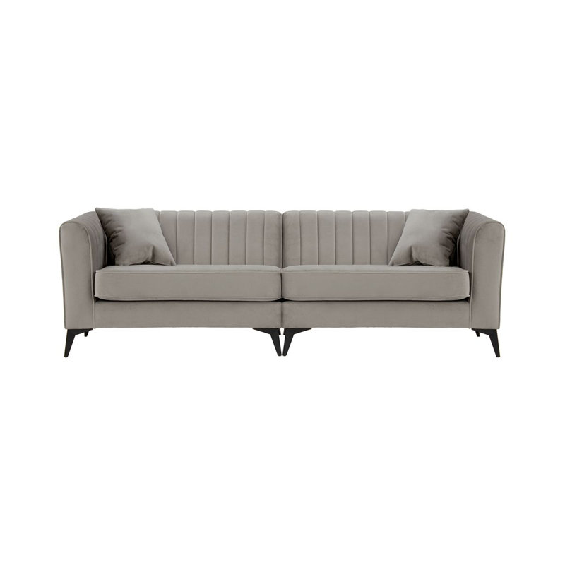 Ahmaud 4 Seater Sofa, Light Grey
