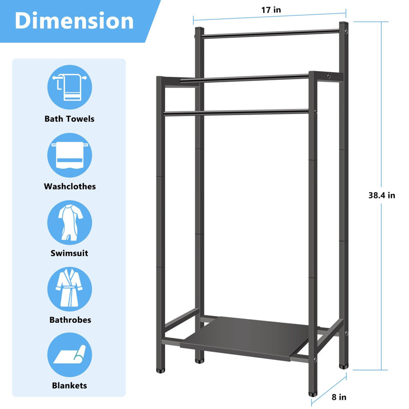 Freestanding 3-Tier Towel Rack
