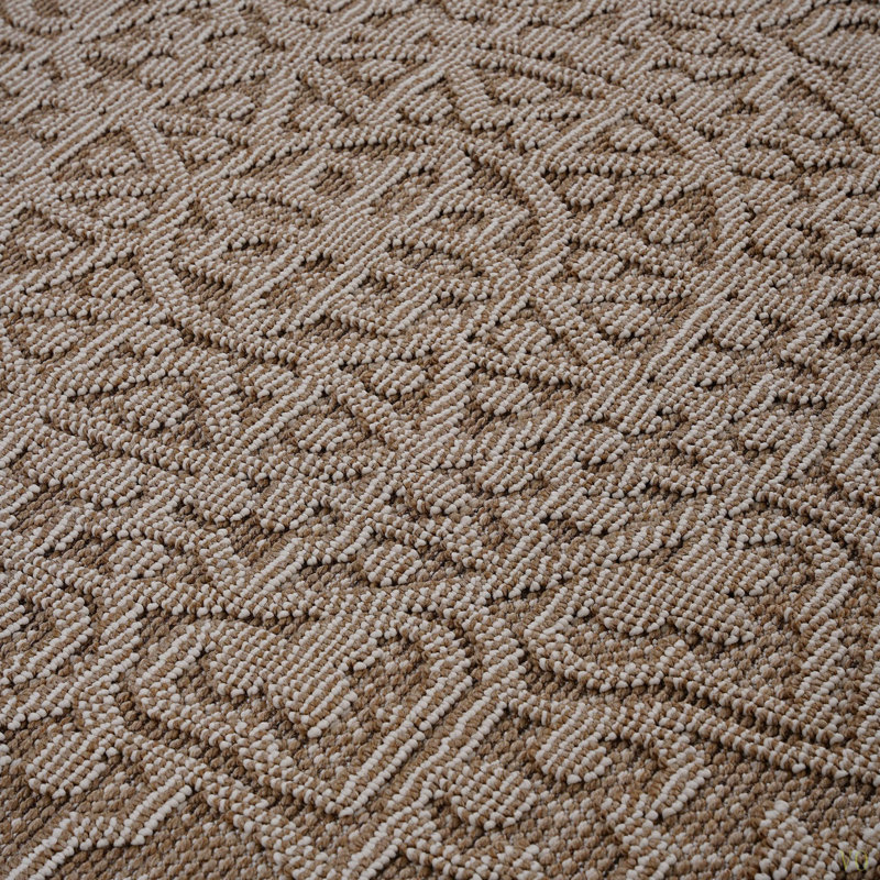 Tapis intérieur / extérieur 6X9 Medallion, Rectangle 6 pi 7 po x 7 pi 9 po