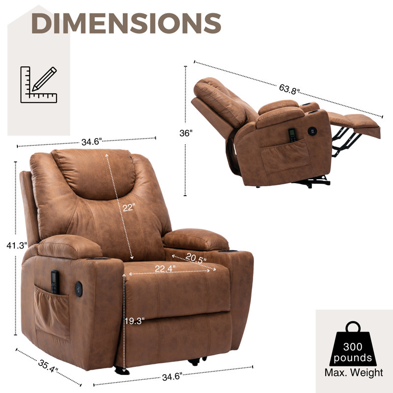 Fauteuil inclinable Jayace, Chameau