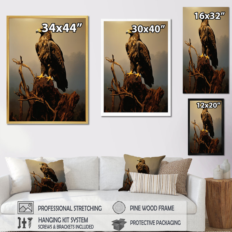 " Eagle S Grace At Top ", 20" H x 12" W x 1" D, Wrapped Canvas