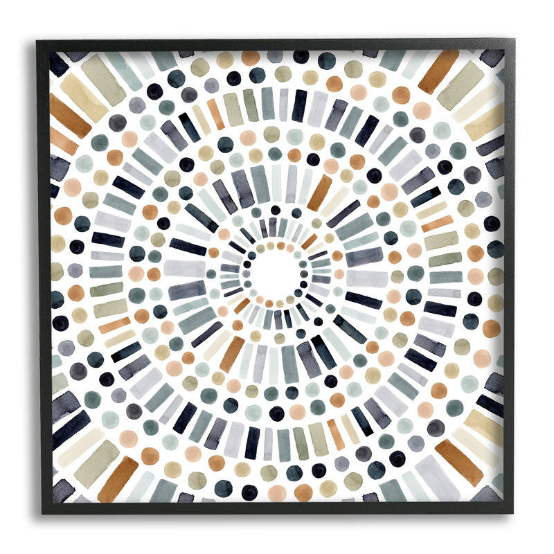 «Bold Rustic Abstract Mosaic Abstract» par Victoria Barnes - impression, H 24 po x l 24 po x P 1,5 po