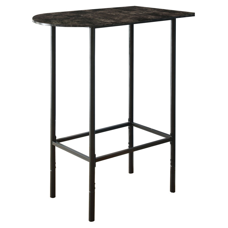 Carland Home Bar, Bar Table, Bar Height, Pub, 36" Rectangular, Small, Kitchen, Metal, Brown Marble Look