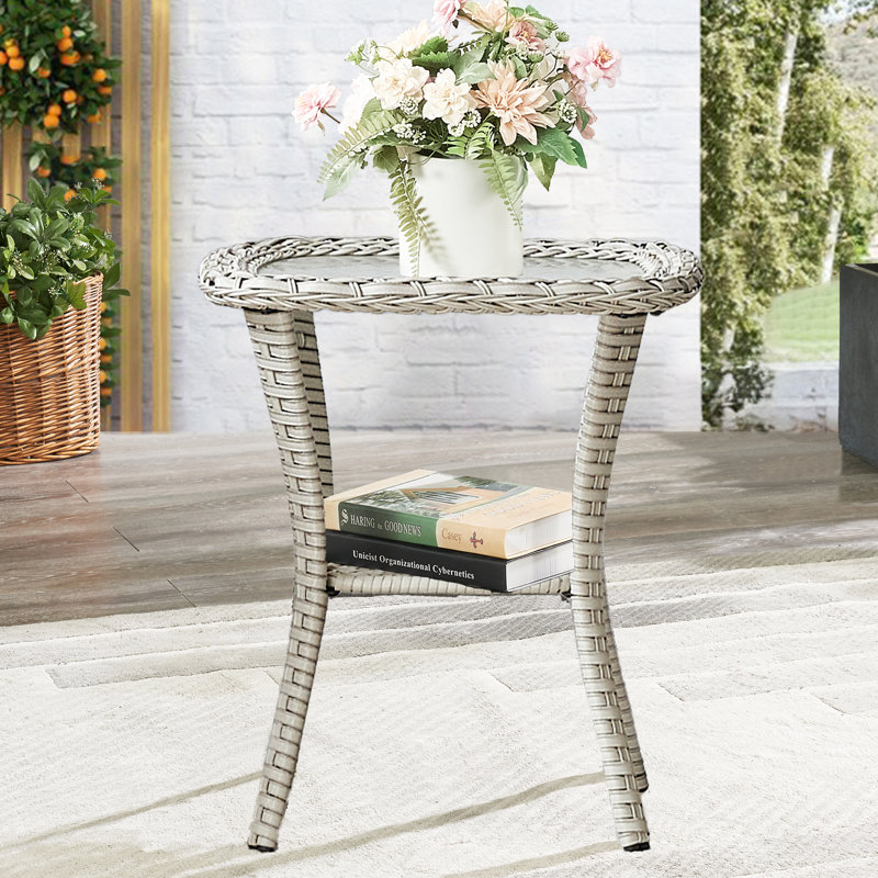 Table d'appoint Abbey, Gris clair