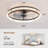 24'' Flush Mount Dimmable Ceiling Fan With LED Lights Bedroom Ceiling Fan-1203582301
