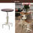 Anguel Pine Round Solid Wood Top Metal Base Dining Table-839300884