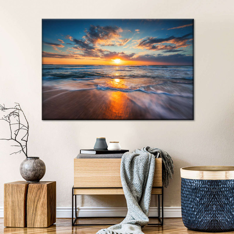 «Summer Ocean Sunrise», reproduction sur toile, H 8 po x l 12 po x P 1 po