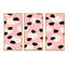«Black and White Retro Dots on Pink», 3 pièces, cadre flottant, impression sur toile-2019901200-2019901201
