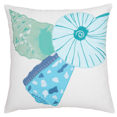 Nautilus Trio Embroidered Throw Pillow