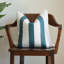 Jeté Boho bleu sarcelle et blanc-114397308-114397312