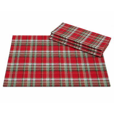 Polyester Plaid Rectangle Placemat
