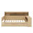 Daybed With Trundle Side Bookcase And Desk Pine Wood Captains Bed With Storage Headboard-740214358-740214345