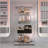Tempered Glass Display Cabinet,Wine Cabinet, Storage Cabinet,File Cabinet,With Bluetooth LED Strip,Can Be Controlled By Remote Control Or Mobile APP,Swivel Casters,Can Be Placed Anywhere-982024033