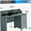Bureau classique avec rangement, gris