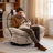 Oversized Swivel Rocker Power Recliner with Voice Control Bluetooth 2Types Ports Phone Holder & Storage-344402246