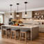 Luminaire suspendu simple avec abat-jour en verre