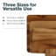 Ensemble de 3 planches à découper en bois d'acacia avec support Sango Atelier
