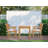 2 - Person Teak Wood Patio Dining Set with Square Table , Cushions Included