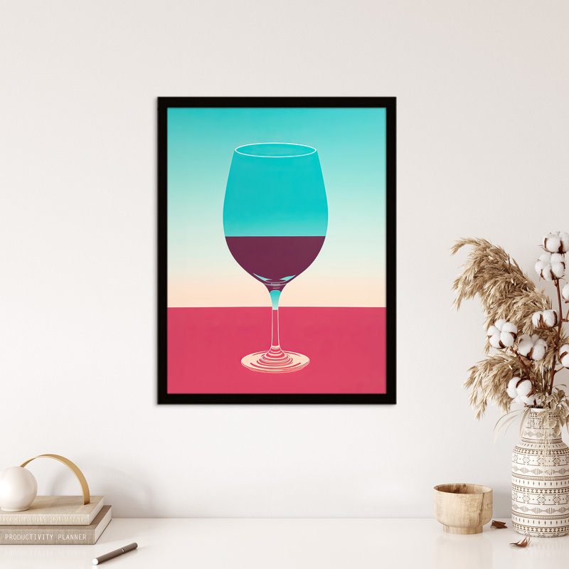 Burgundy Merlot Wine Lover Kitchen Bar - Single Picture Frame Print