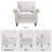 Upholstered Accent Chair Modern Rolled Armchair-1283050606