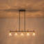 Luminaire suspendu linéaire 43 "pour îlot de cuisine 43" avec verre ondulé en forme de cloche 43 " 