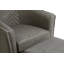 Picardy Faux Leather Armchair with Footstool