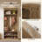 Farmhouse Hall Tree 31.5" Wide with Bench, Shoe Storage & 5 Hooks