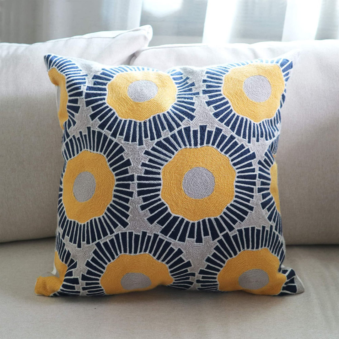 100% Cotton Throw Square Indoor/Outdoor Pillow Cover ToccoLeggero