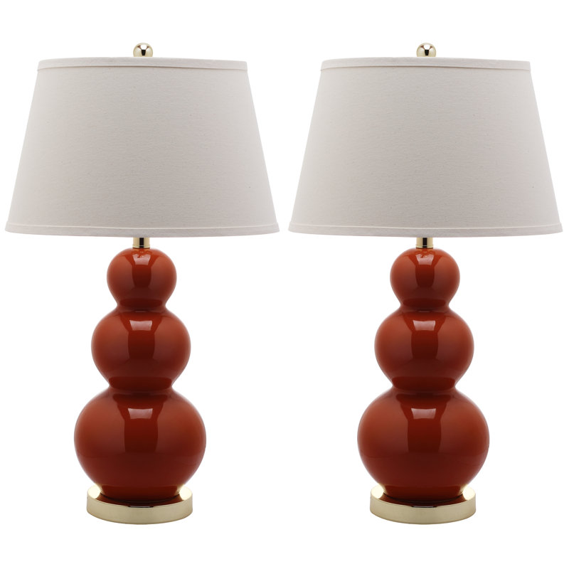 Dearious Ceramic Table Lamp, Blood Orange