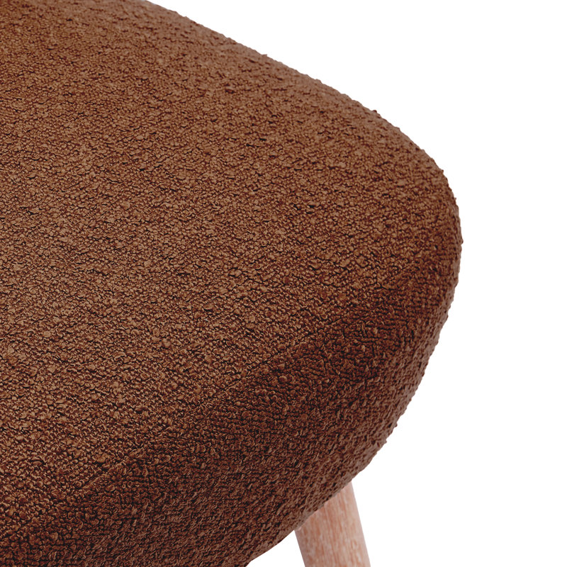 Fauteuil de chambre rembourré Breann, Mélange de polyester rouille et orange