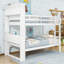 Lit superposé simple en bois avec tablettes-976318912