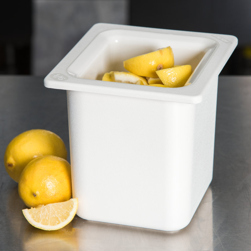 Carlisle Food Service Products Coldmaster® Rectangle Plastic Food Storage Container, White