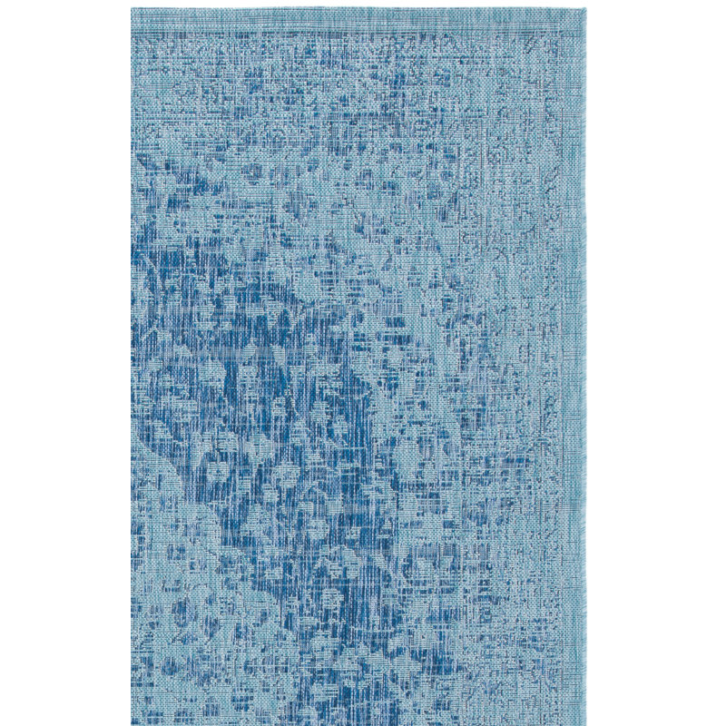 Tapis d'intérieur / extérieur bleu Susanne, Carré 6 pi 7 po